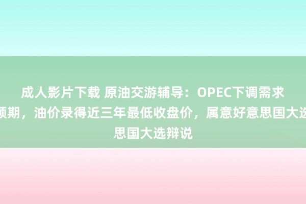 成人影片下载 原油交游辅导：OPEC下调需求远景预期，油价录得近三年最低收盘价，属意好意思国大选辩说