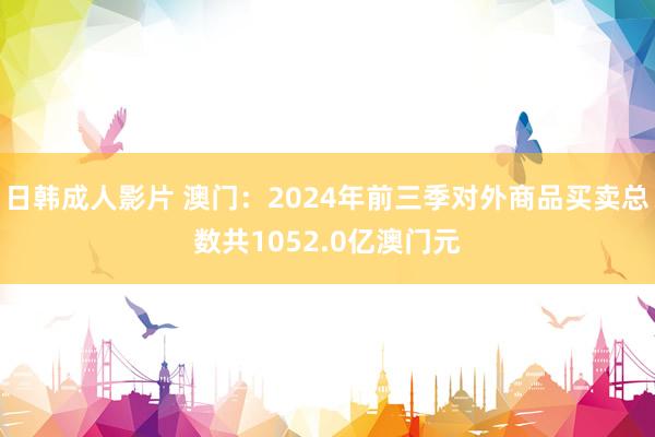 日韩成人影片 澳门：2024年前三季对外商品买卖总数共1052.0亿澳门元