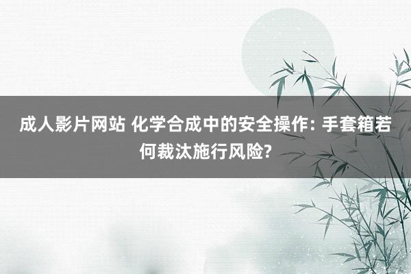 成人影片网站 化学合成中的安全操作: 手套箱若何裁汰施行风险?