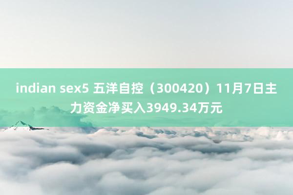 indian sex5 五洋自控（300420）11月7日主力资金净买入3949.34万元