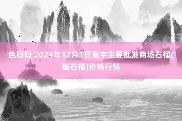 色妈妈 2024年12月1日寰宇主要批发商场石榴(酸石榴)价钱行情