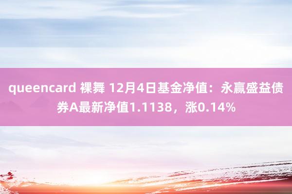 queencard 裸舞 12月4日基金净值：永赢盛益债券A最新净值1.1138，涨0.14%