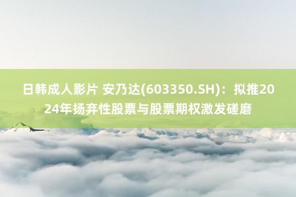 日韩成人影片 安乃达(603350.SH)：拟推2024年扬弃性股票与股票期权激发磋磨