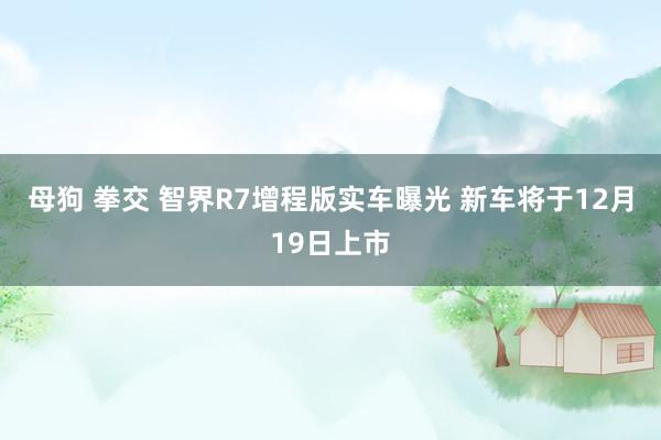 母狗 拳交 智界R7增程版实车曝光 新车将于12月19日上市