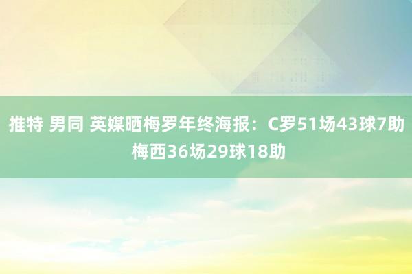 推特 男同 英媒晒梅罗年终海报：C罗51场43球7助 梅西36场29球18助