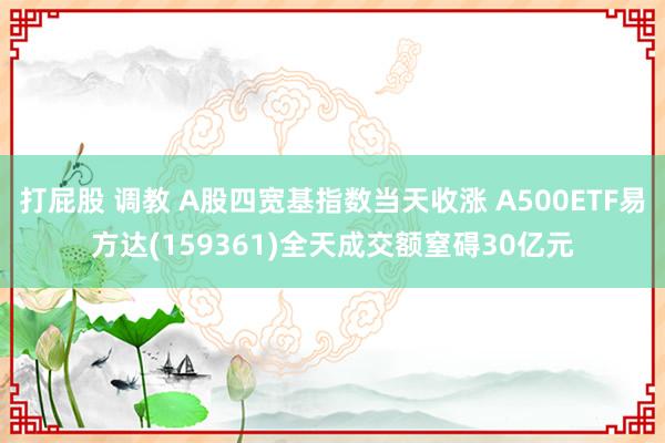 打屁股 调教 A股四宽基指数当天收涨 A500ETF易方达(159361)全天成交额窒碍30亿元