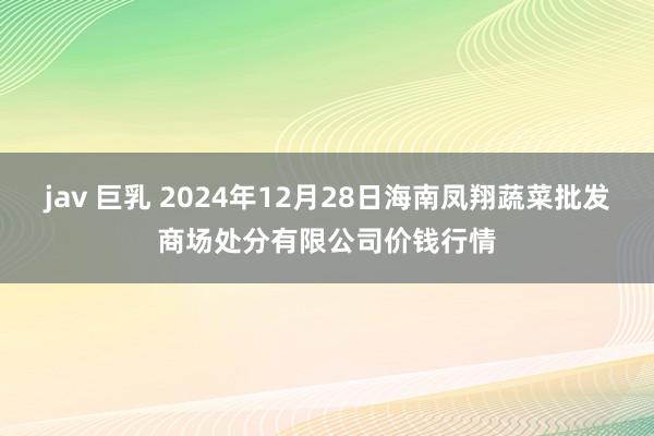 jav 巨乳 2024年12月28日海南凤翔蔬菜批发商场处分有限公司价钱行情