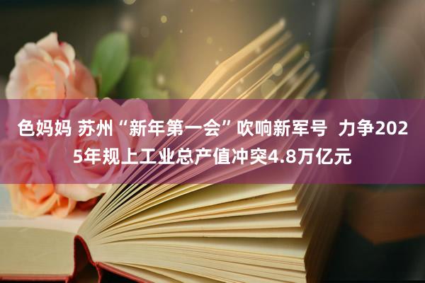 色妈妈 苏州“新年第一会”吹响新军号  力争2025年规上工业总产值冲突4.8万亿元